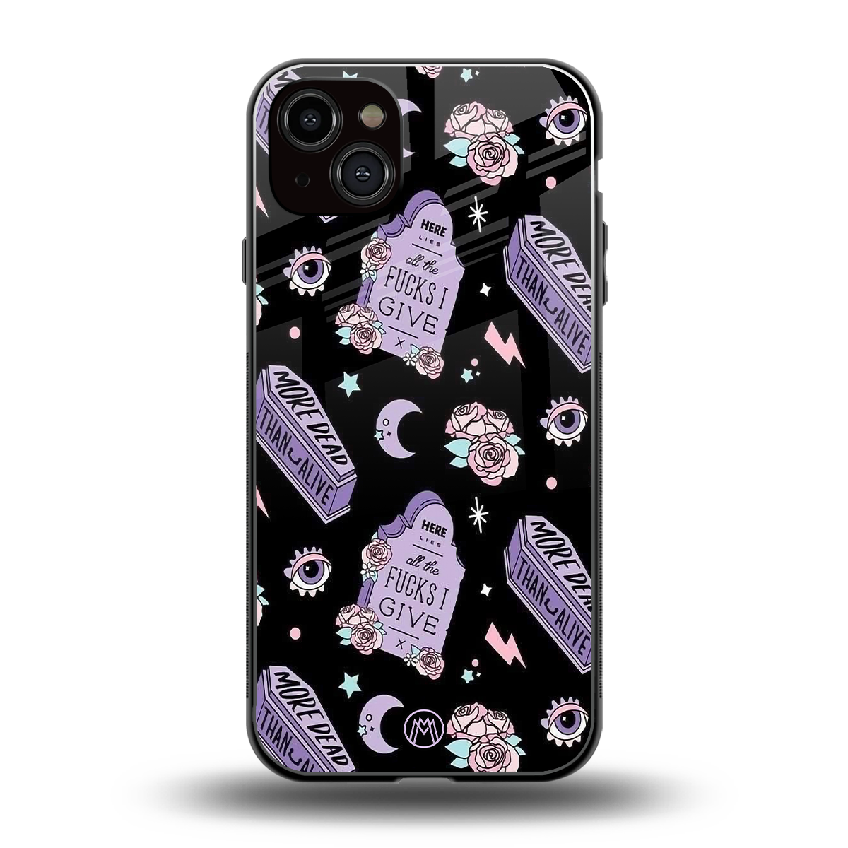 ghostly presence back phone cover | glass case for iphone 15 plus