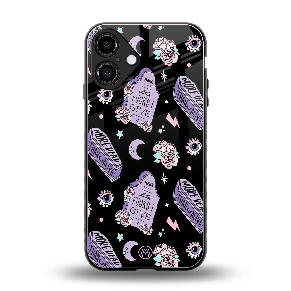 ghostly presence back phone cover | glass case for iphone 16 plus