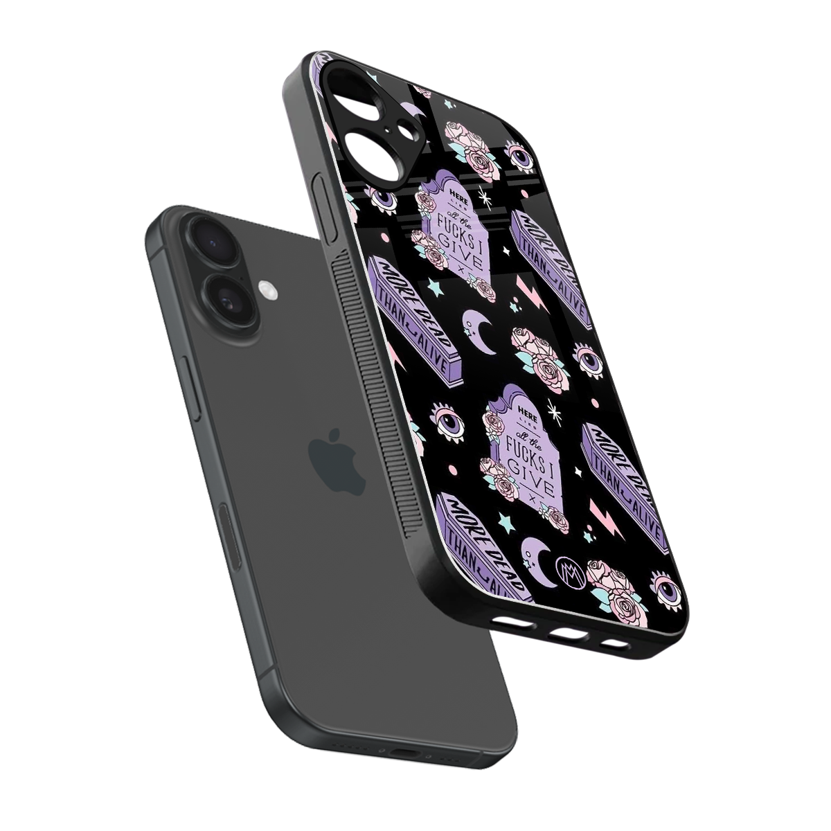 ghostly presence back phone cover | glass case for iphone 16 plus