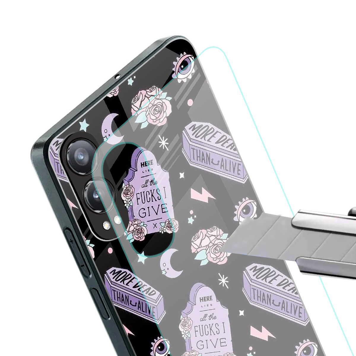 ghostly presence back phone cover | glass case for oneplus nord ce 4 lite