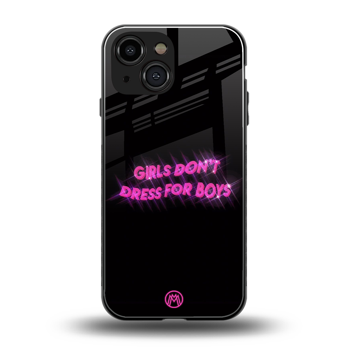 girls don't dress for boys back phone cover | glass case for iphone 13 mini
