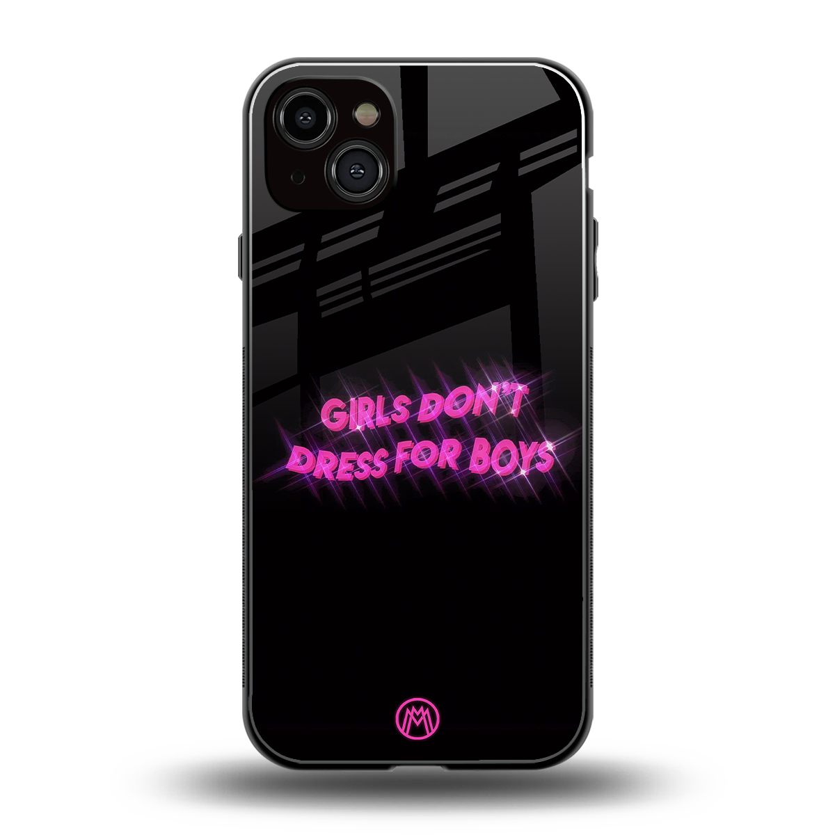 girls don't dress for boys back phone cover | glass case for iphone 15 plus