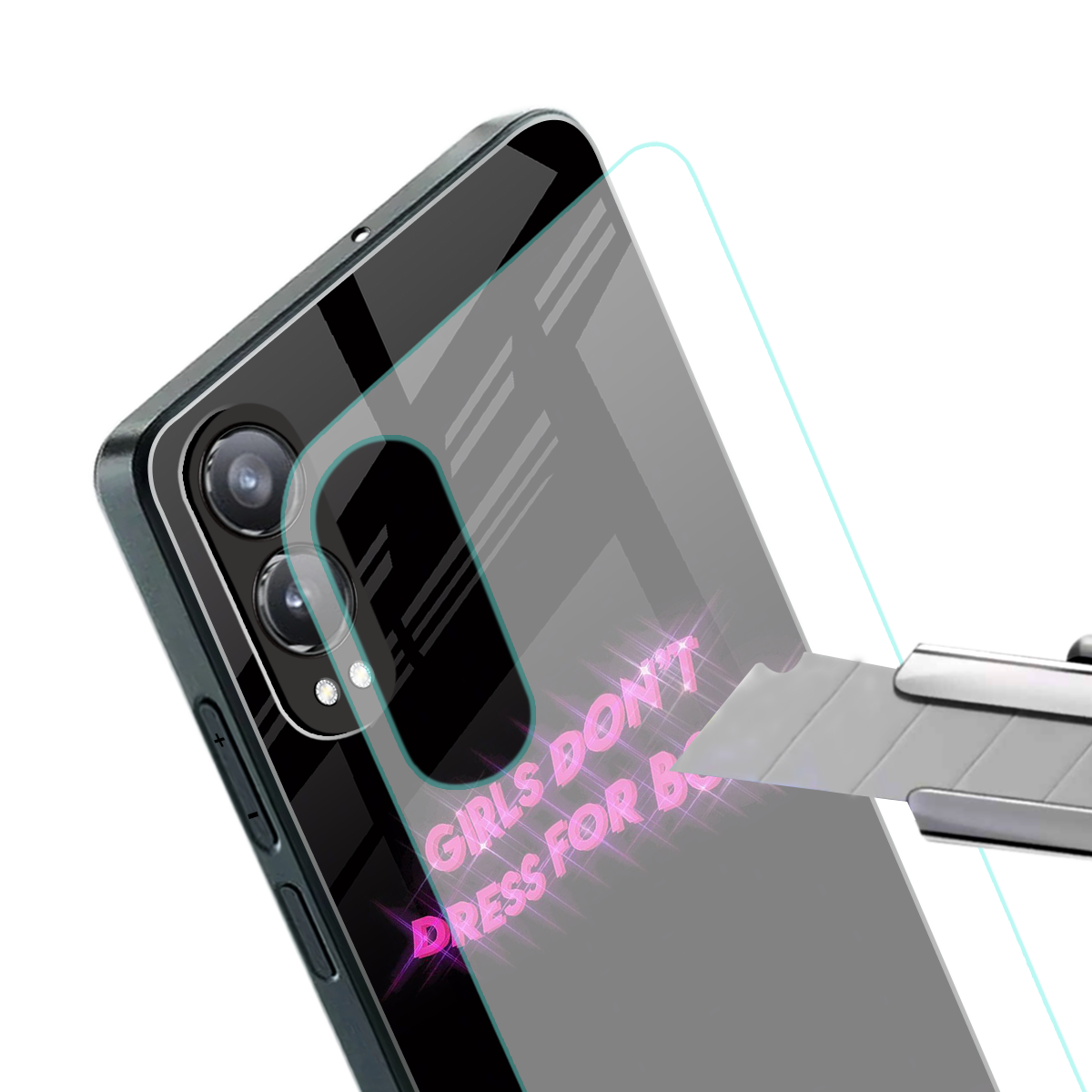 girls don't dress for boys back phone cover | glass case for oneplus nord ce 4 lite