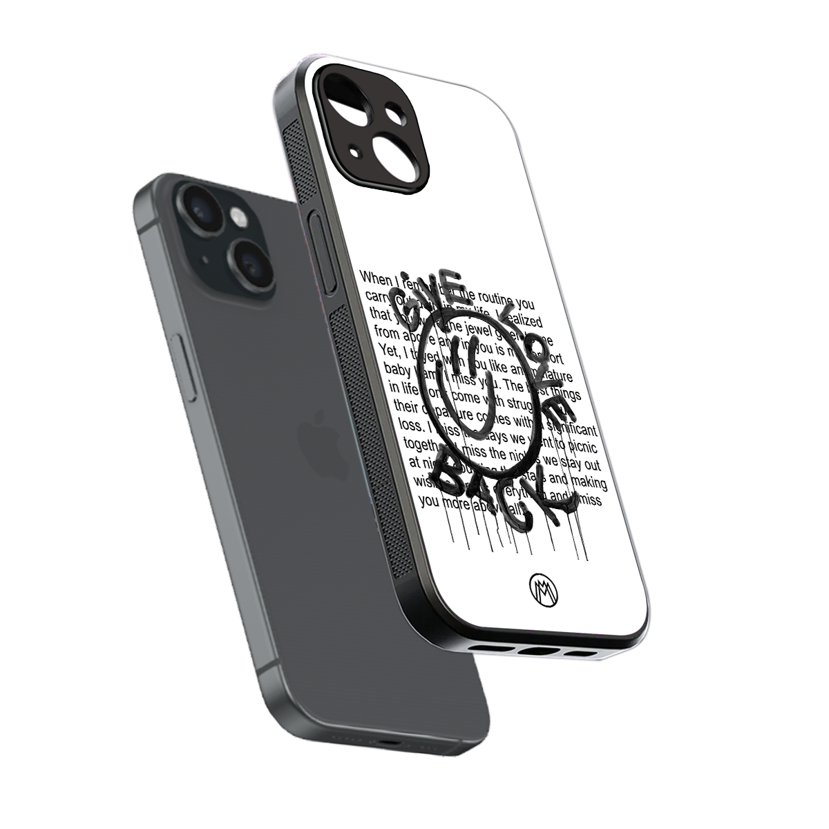 give love back back phone cover | glass case for iphone 13 mini