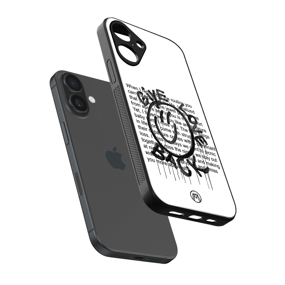 give love back back phone cover | glass case for iphone 16 plus