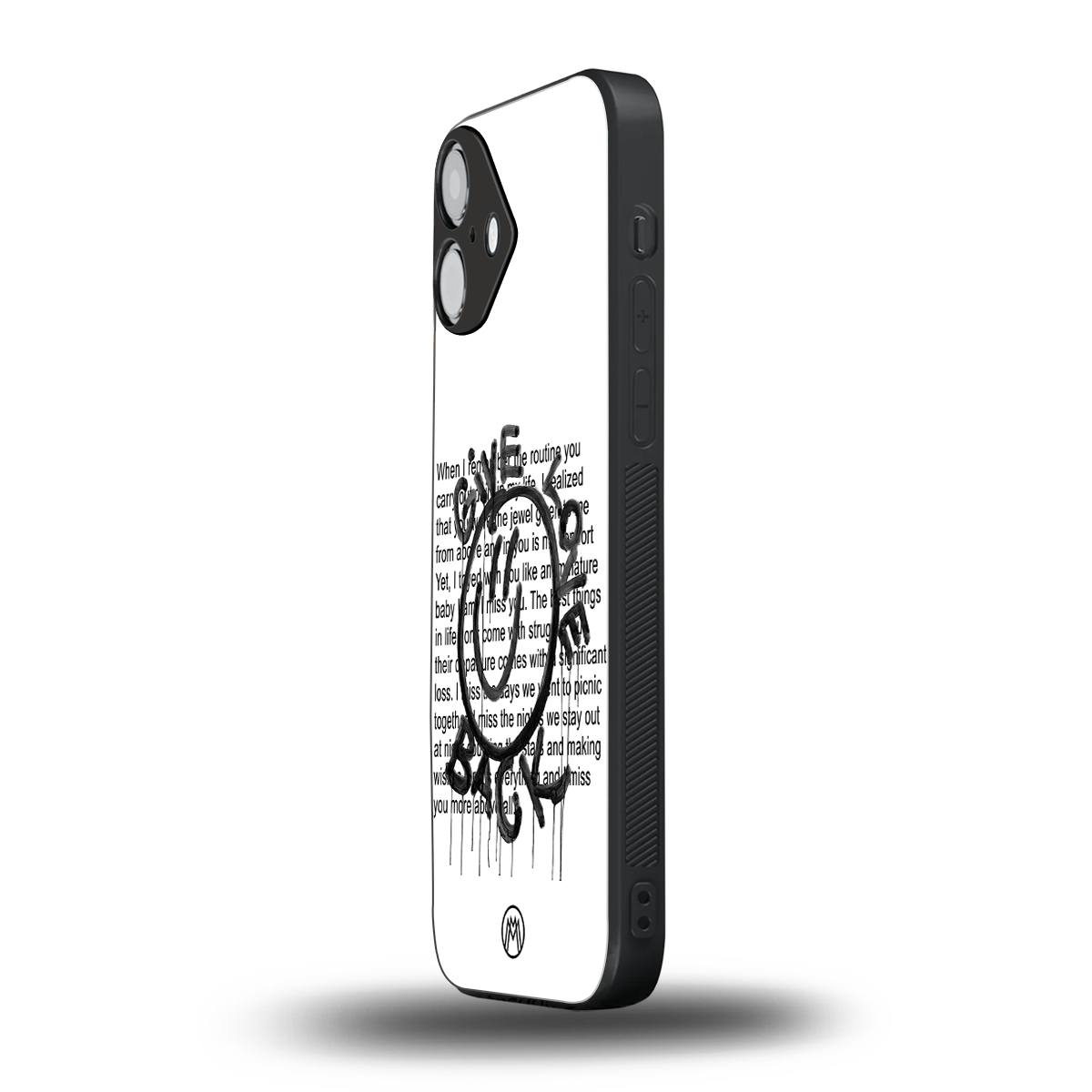 give love back back phone cover | glass case for iphone 16 plus