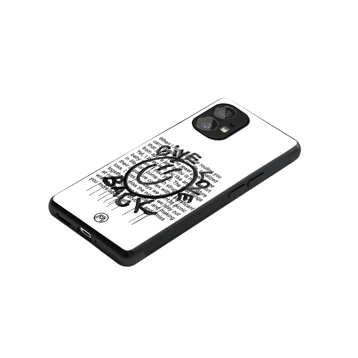 give love back back phone cover | glass case for nothing phone 1