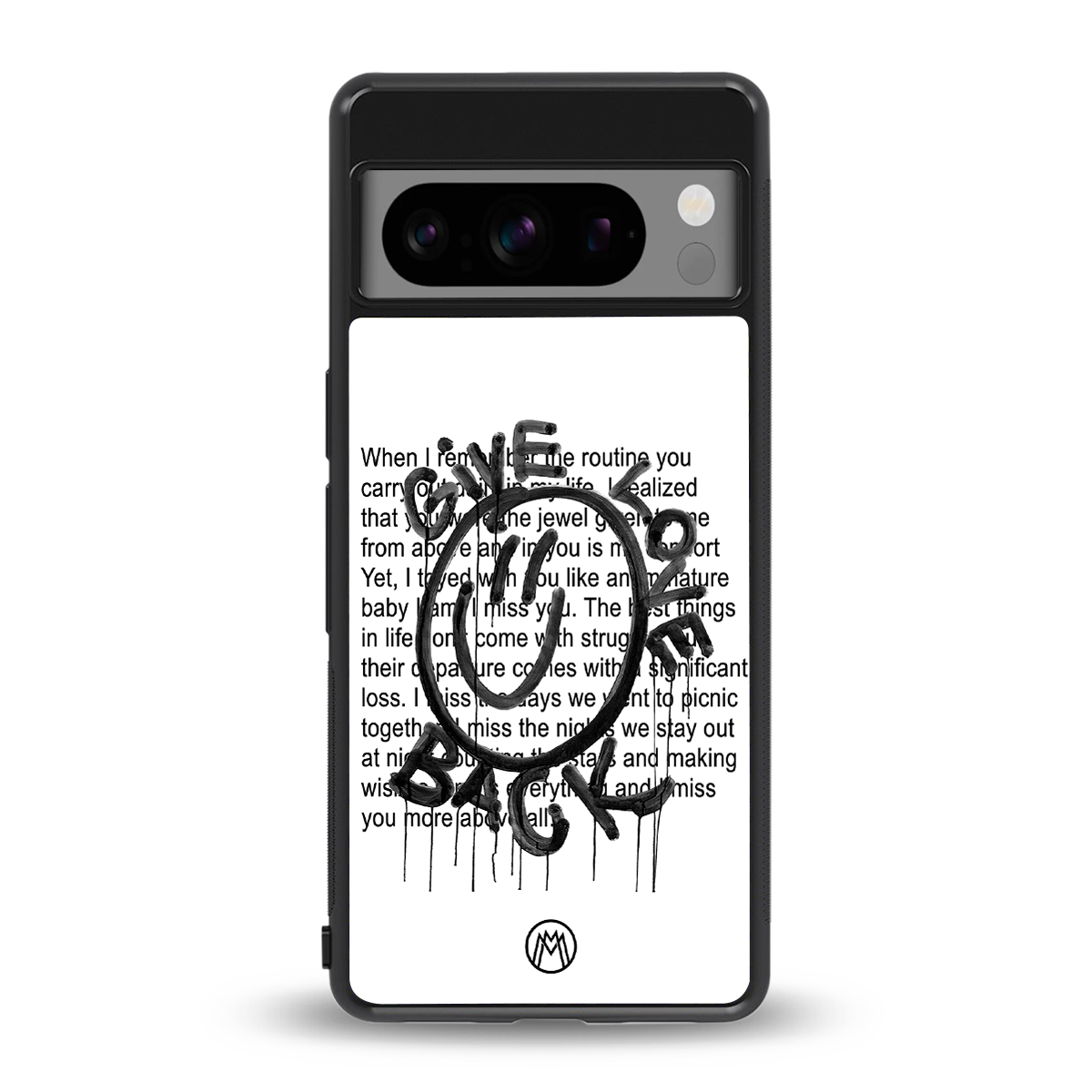 give love back back phone cover | glass case for google pixel 8 pro