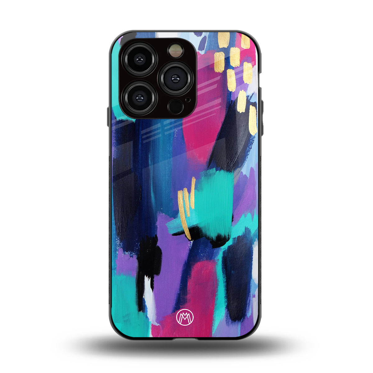 glitz back phone cover | glass case for iphone 14 pro
