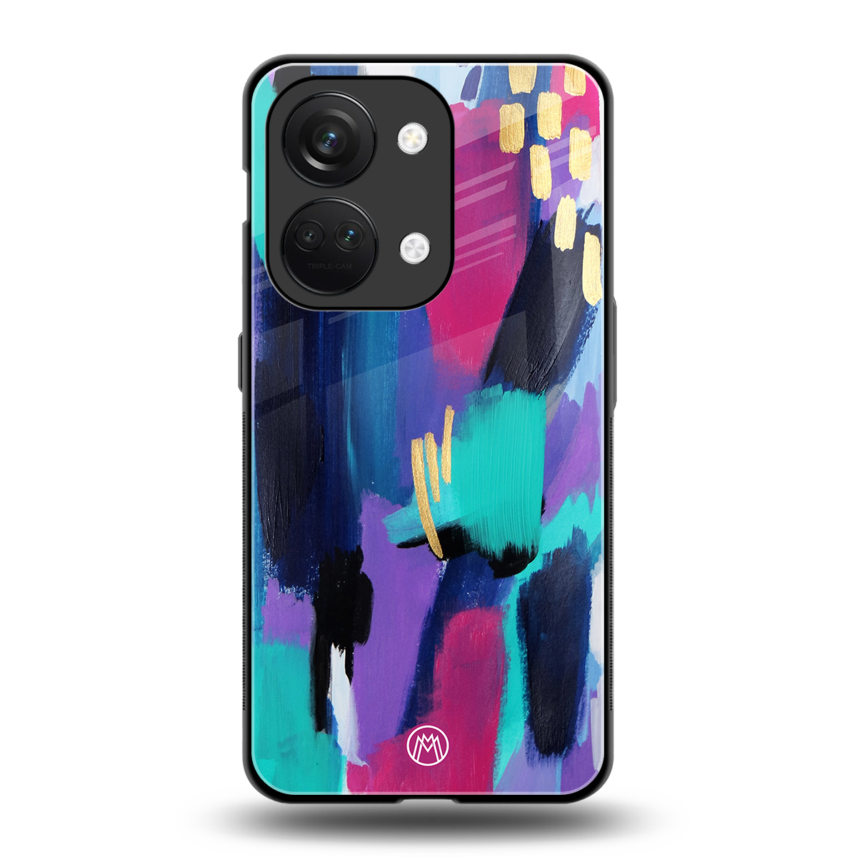 glitz back phone cover | glass case for oneplus nord 3