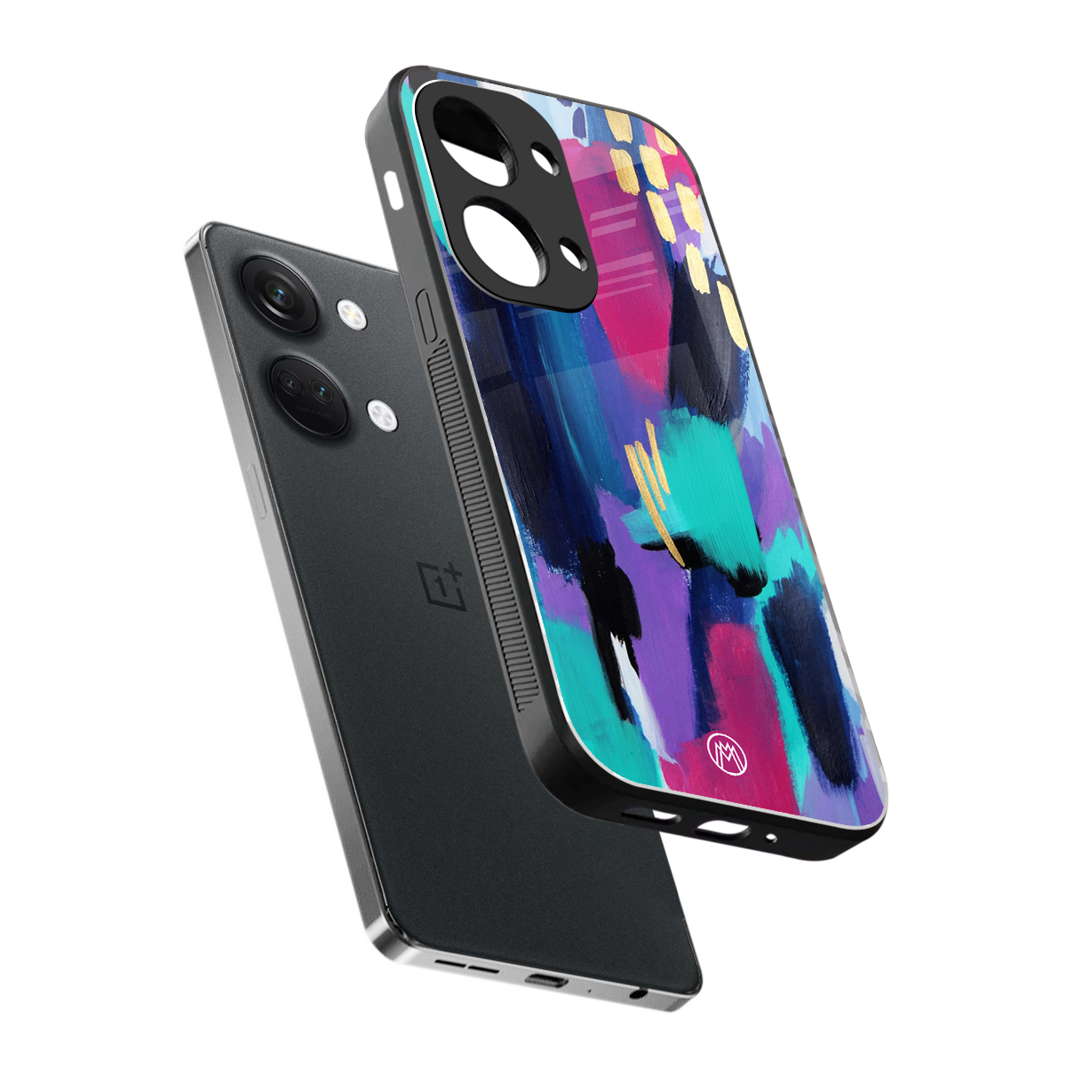 glitz back phone cover | glass case for oneplus nord 3