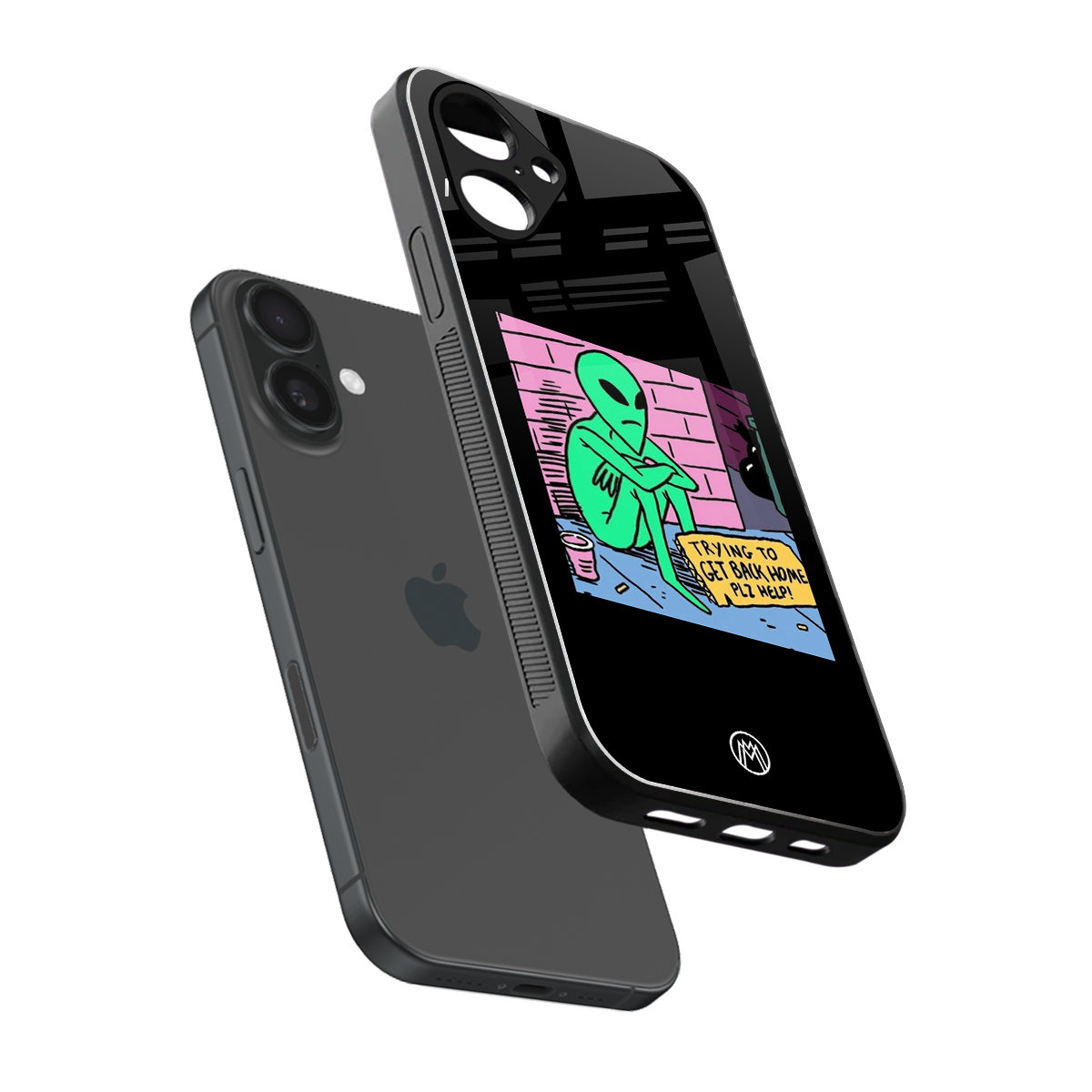 go home alien back phone cover | glass case for iphone 16