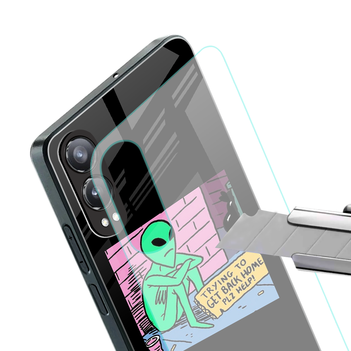 go home alien back phone cover | glass case for oneplus nord ce 4 lite