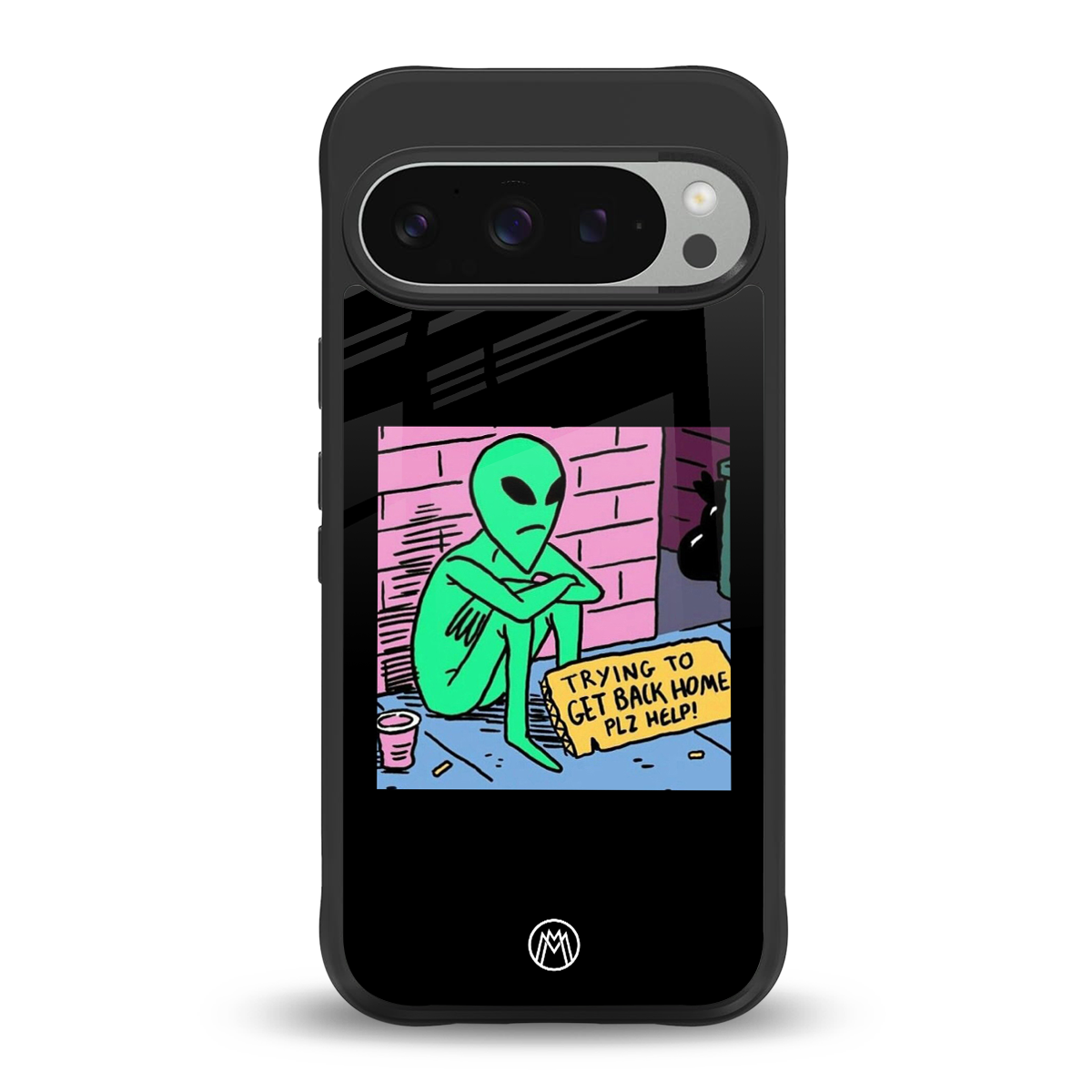 go home alien back phone cover | glass case for google pixel 9 pro