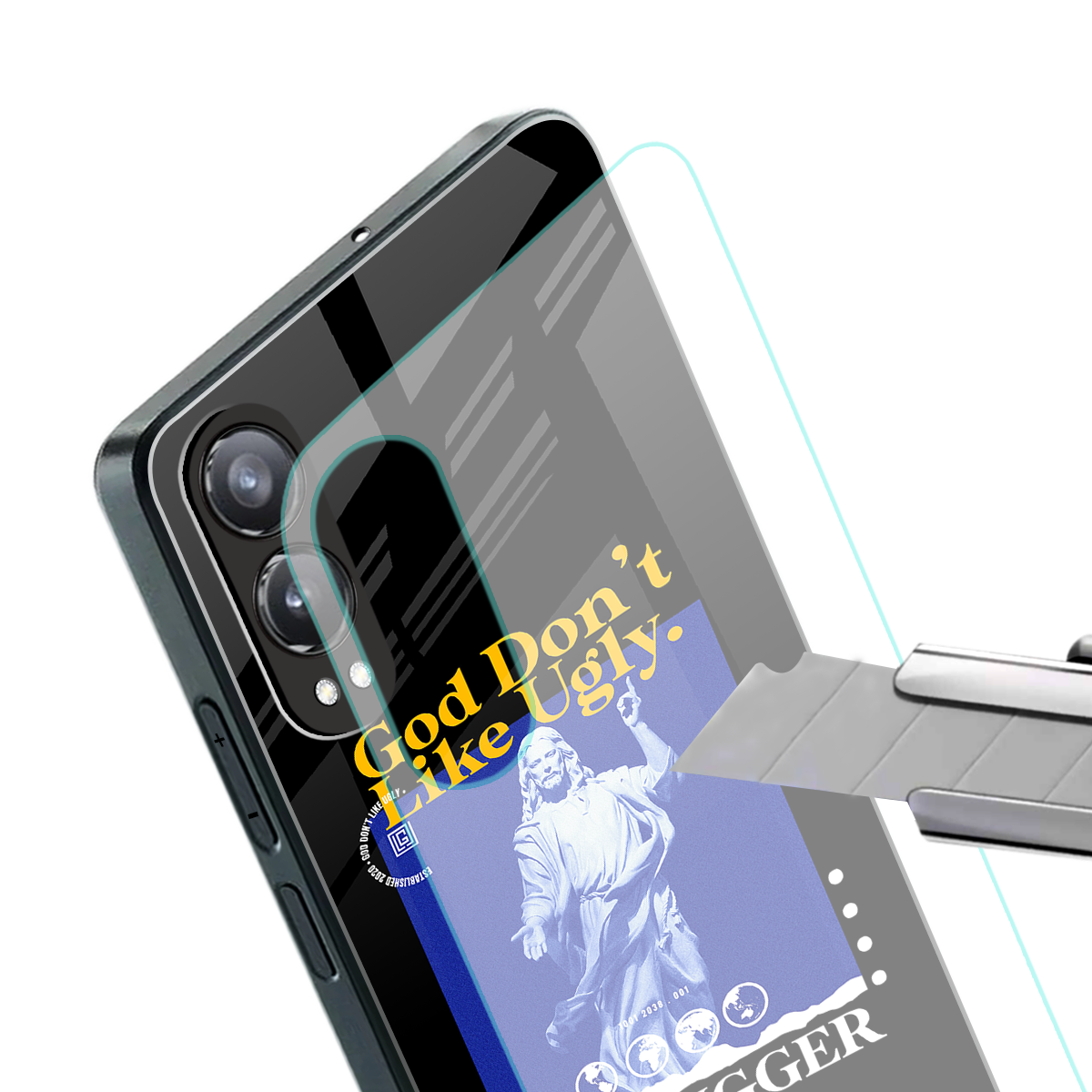 god don't like ugly exclusive back phone cover | glass case for oneplus nord ce 4 lite