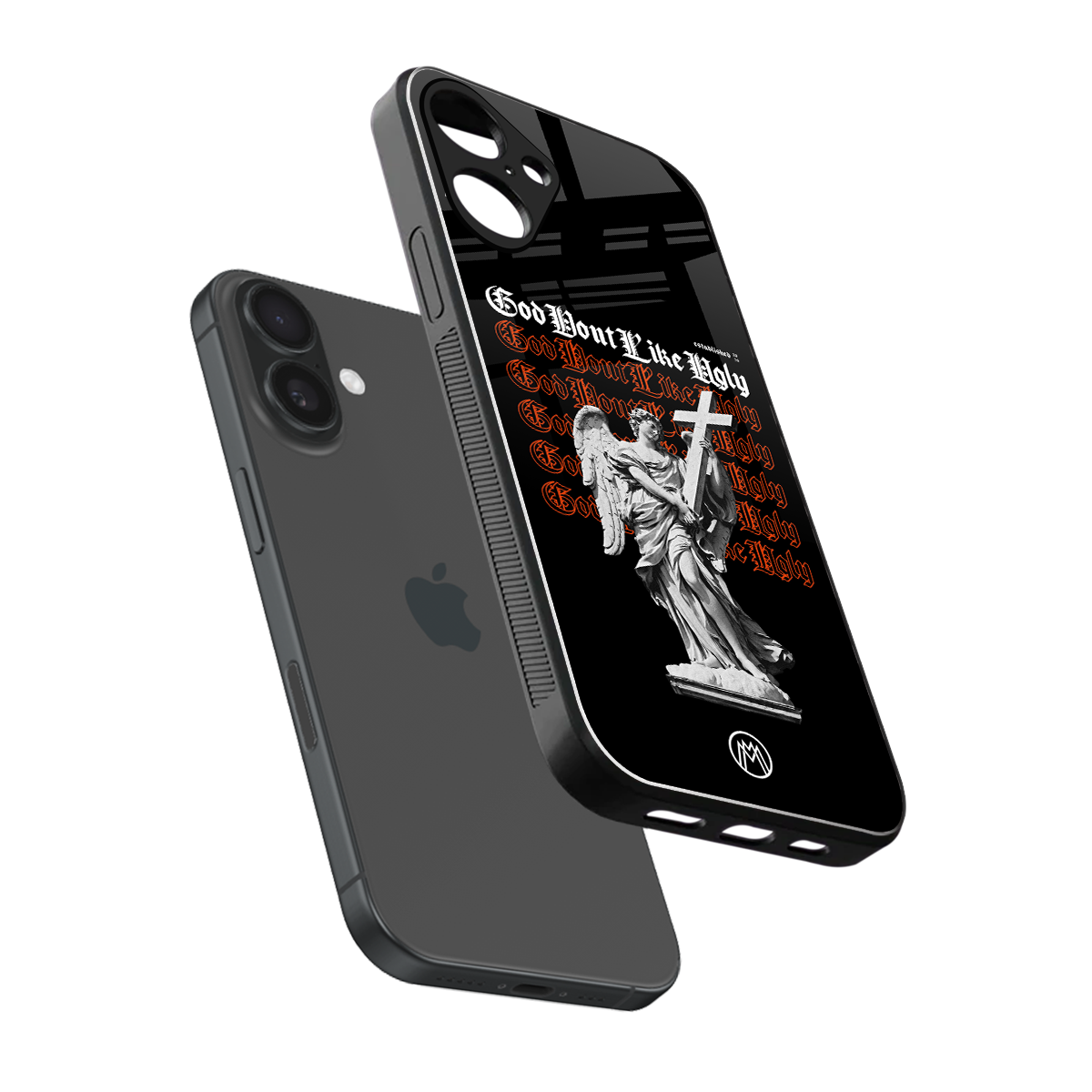 god don't like ugly back phone cover | glass case for iphone 16 plus