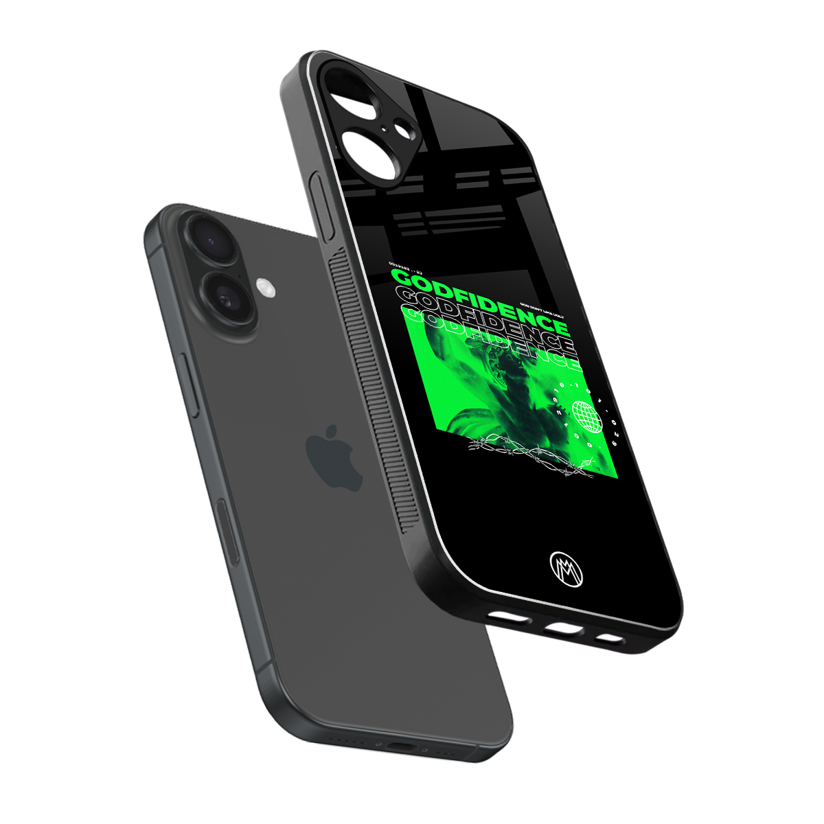 godfidence back phone cover | glass case for iphone 16 plus