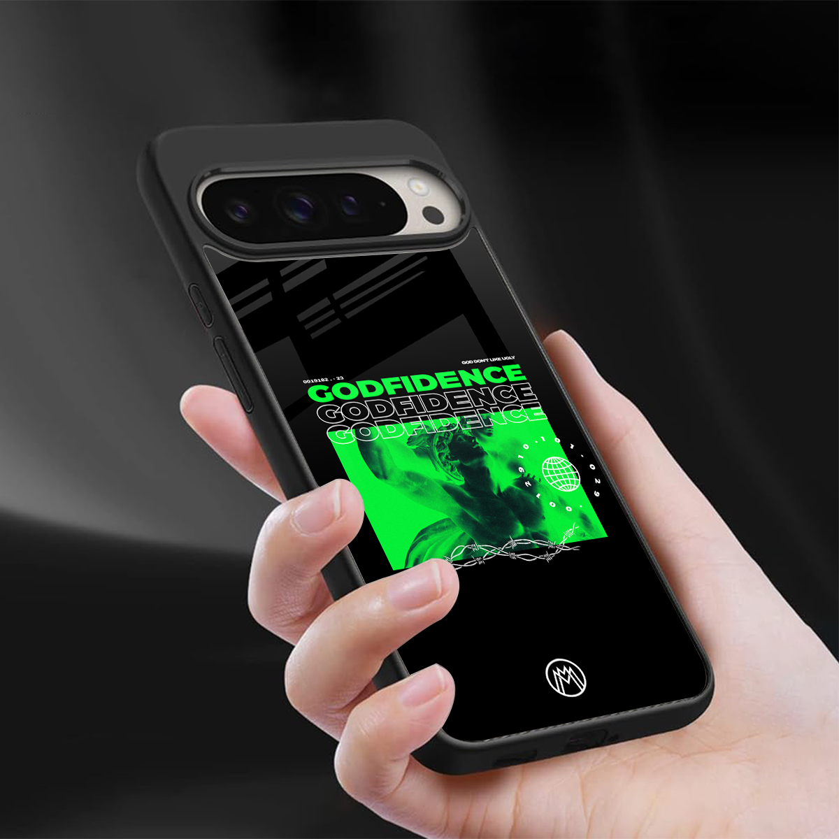 godfidence back phone cover | glass case for google pixel 9 pro