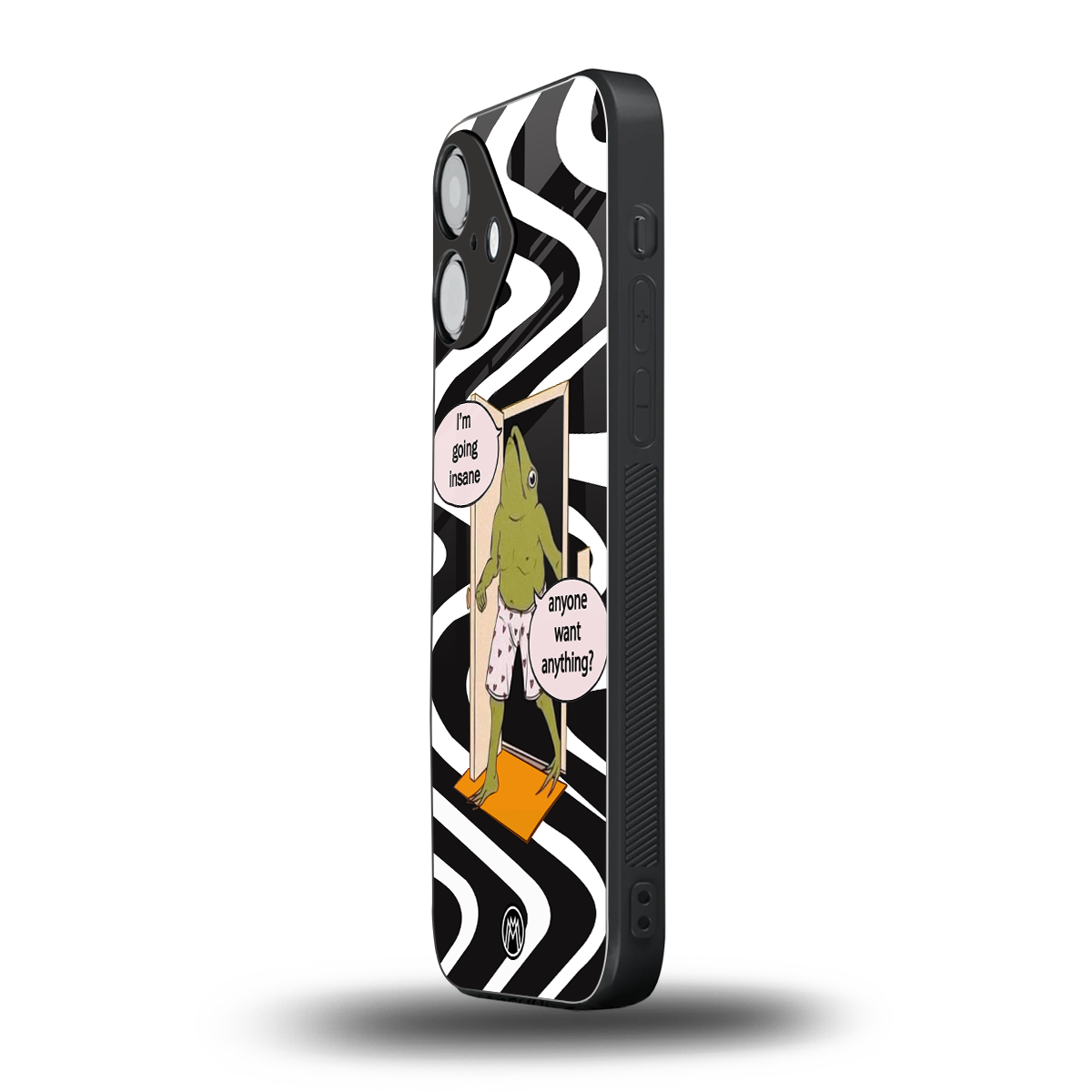 going insane back phone cover | glass case for iphone 16
