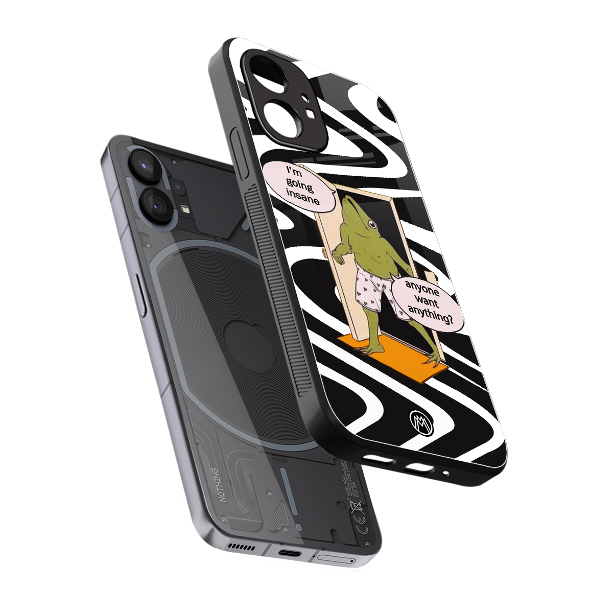 going insane back phone cover | glass case for nothing phone 1