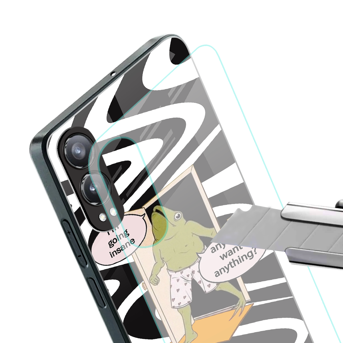 going insane back phone cover | glass case for oneplus nord ce 4 lite