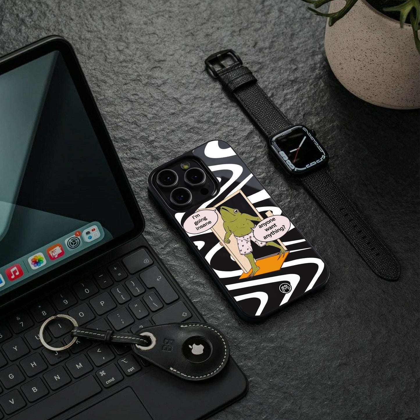 going insane back phone cover | glass case for google pixel 9 pro