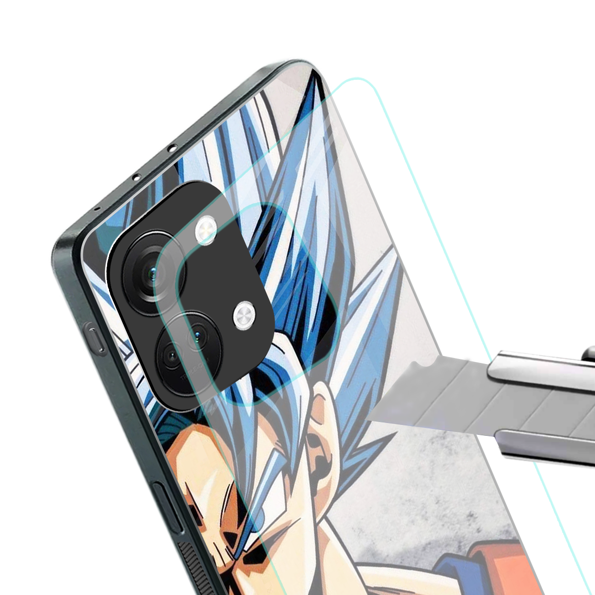 goku dragon ball z anime back phone cover | glass case for oneplus nord 3