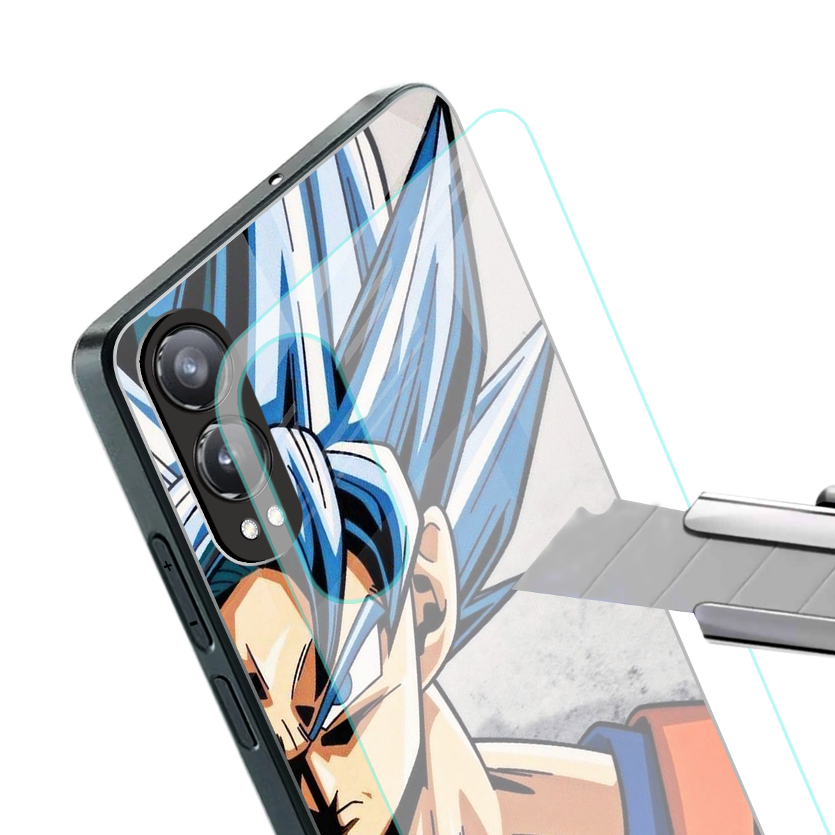 goku dragon ball z anime back phone cover | glass case for oneplus nord ce 4 lite