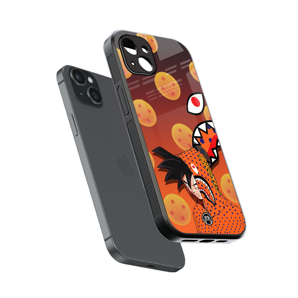 goku back phone cover | glass case for iphone 15 plus
