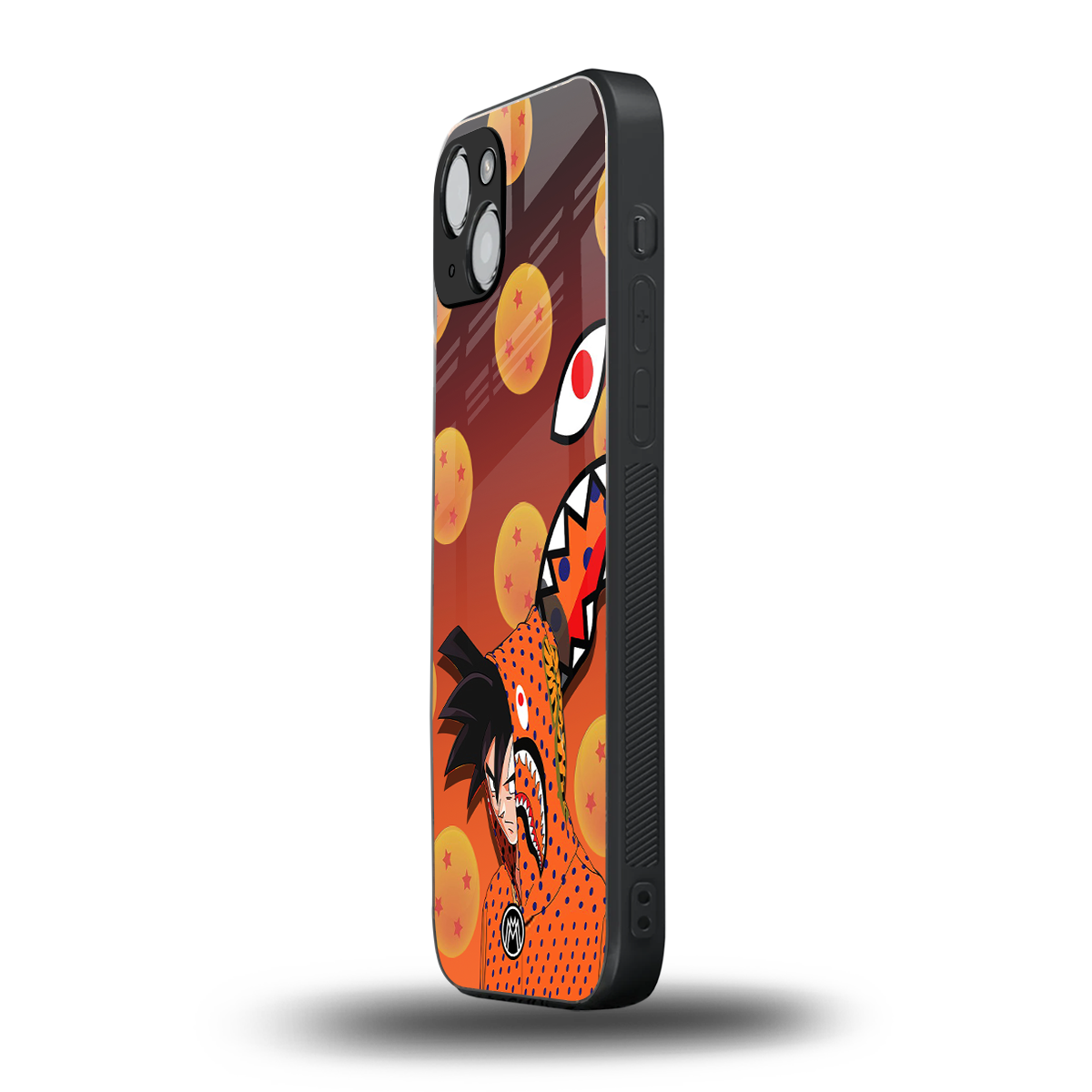 goku back phone cover | glass case for iphone 15 plus