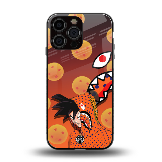 goku back phone cover | glass case for iphone 14 pro max