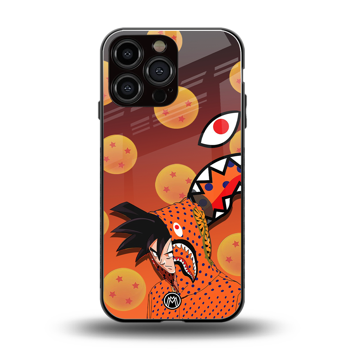 goku back phone cover | glass case for iphone 14 pro max