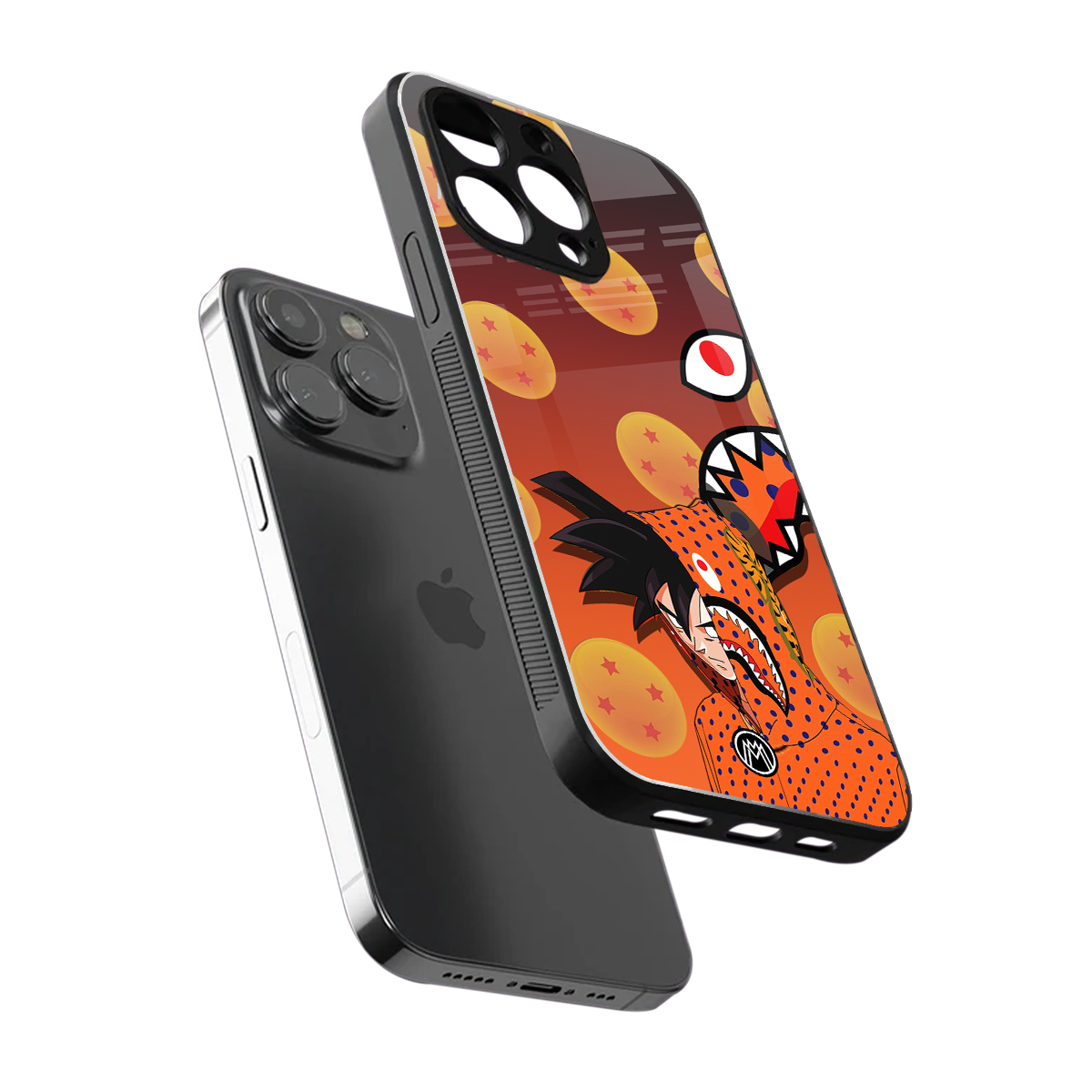 goku back phone cover | glass case for iphone 14 pro max