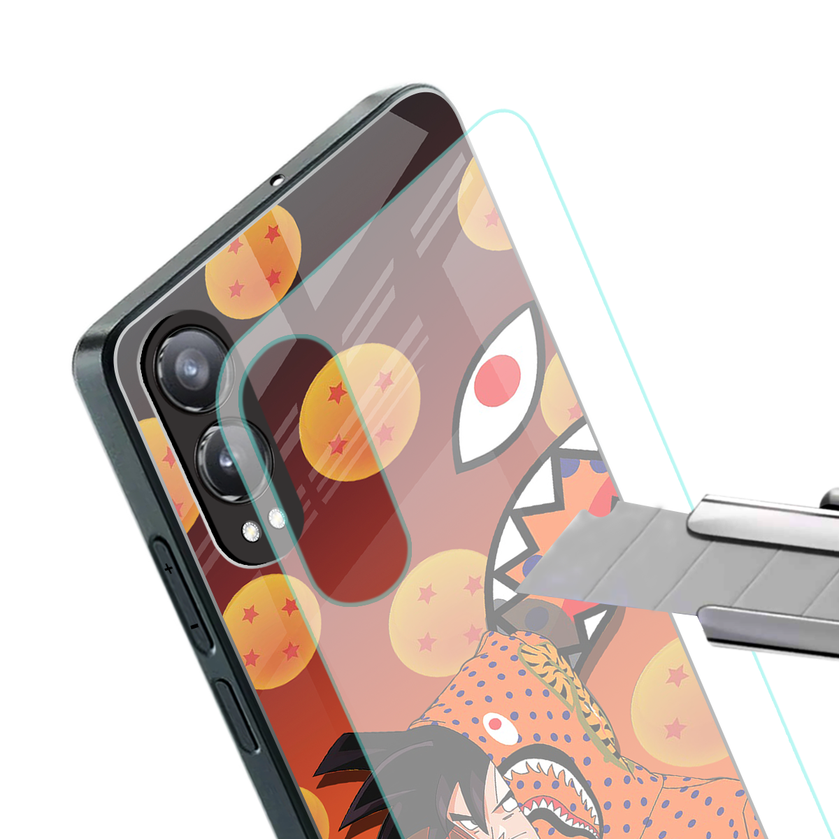 goku back phone cover | glass case for oneplus nord ce 4 lite