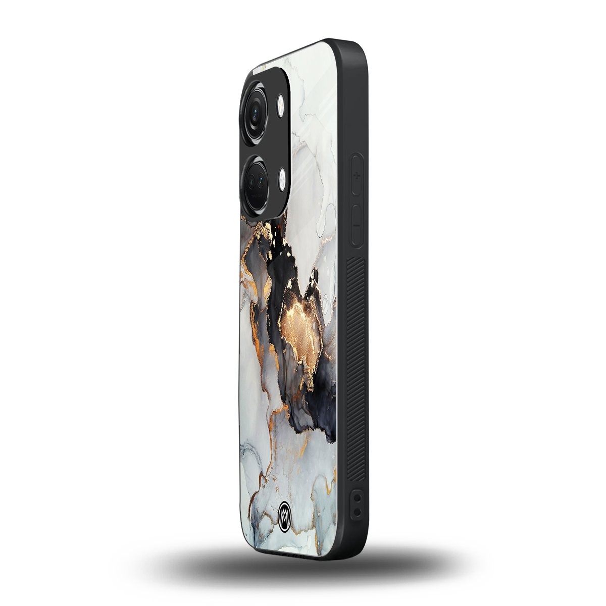 gold black silver liquid marble back phone cover | glass case for oneplus nord 3
