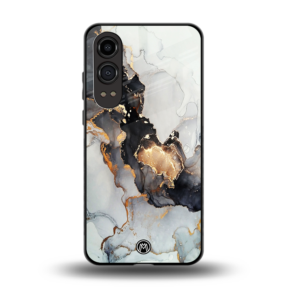 gold black silver liquid marble back phone cover | glass case for oneplus nord ce 4 lite