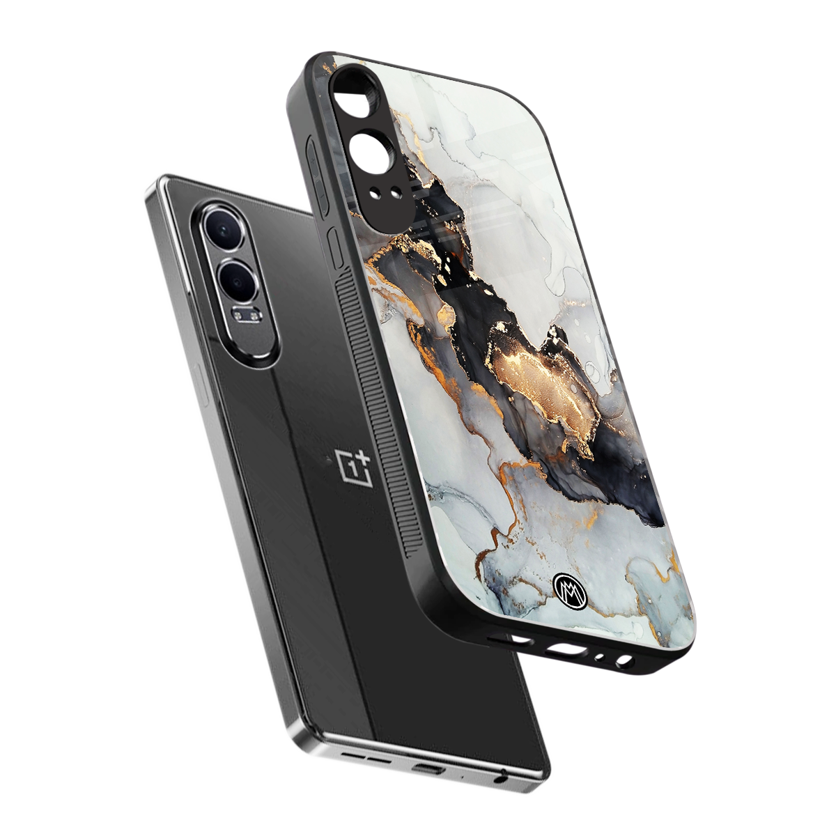 gold black silver liquid marble back phone cover | glass case for oneplus nord ce 4 lite