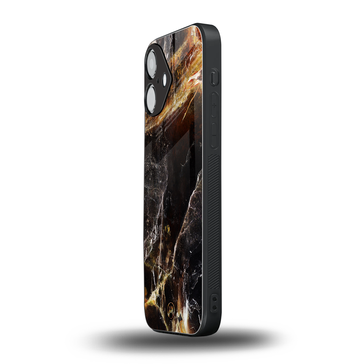 gold dust back phone cover | glass case for iphone 16
