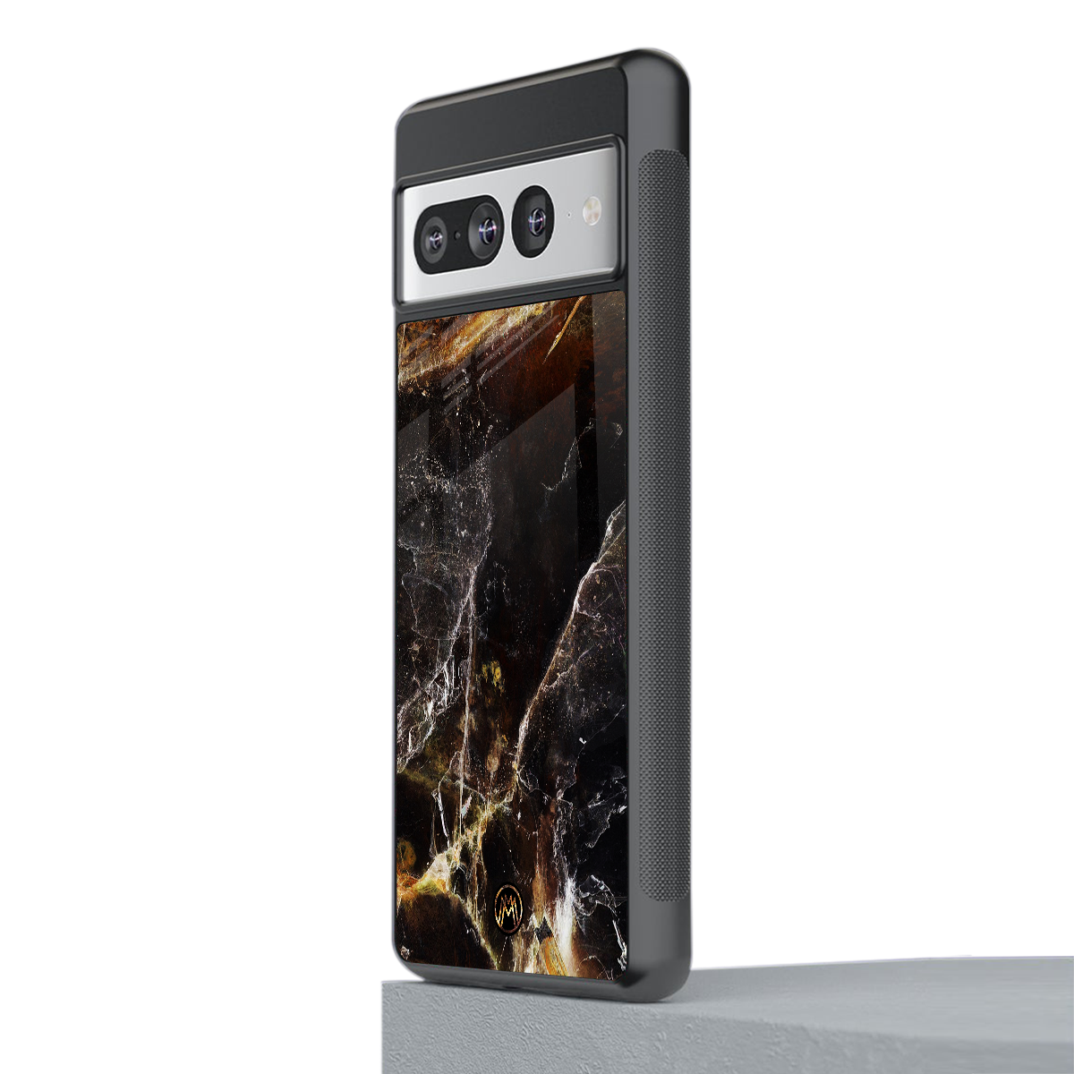gold dust back phone cover | glass case for google pixel 7 pro