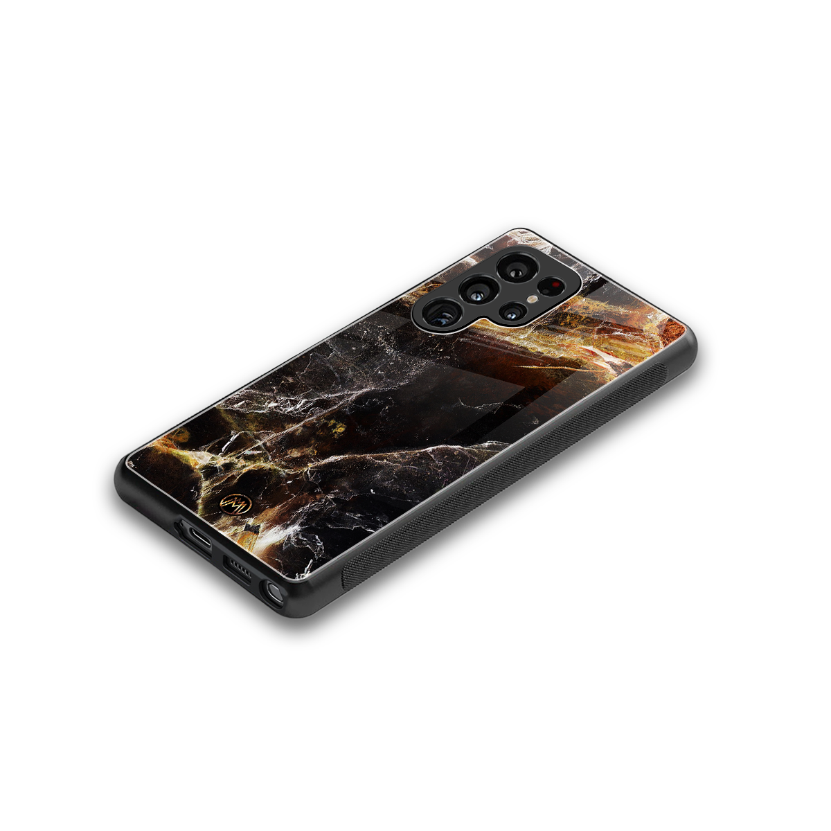 gold dust back phone cover | glass case for samsung galaxy s25 ultra