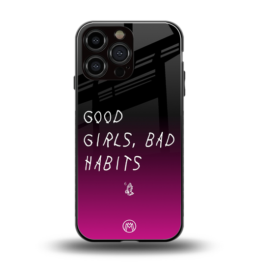 good girls bad habits back phone cover | glass case for iphone 14 pro max