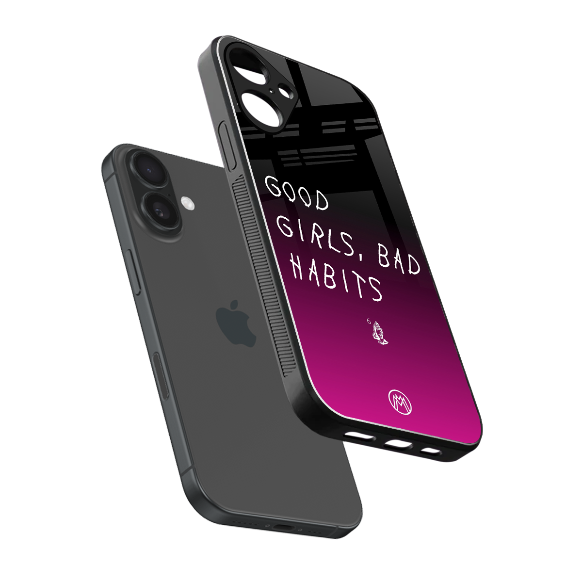 good girls bad habits back phone cover | glass case for iphone 16 plus