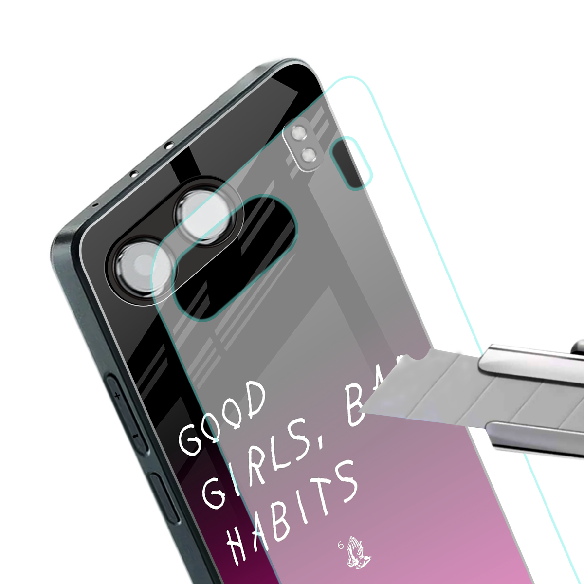good girls bad habits back phone cover | glass case for oneplus nord 4