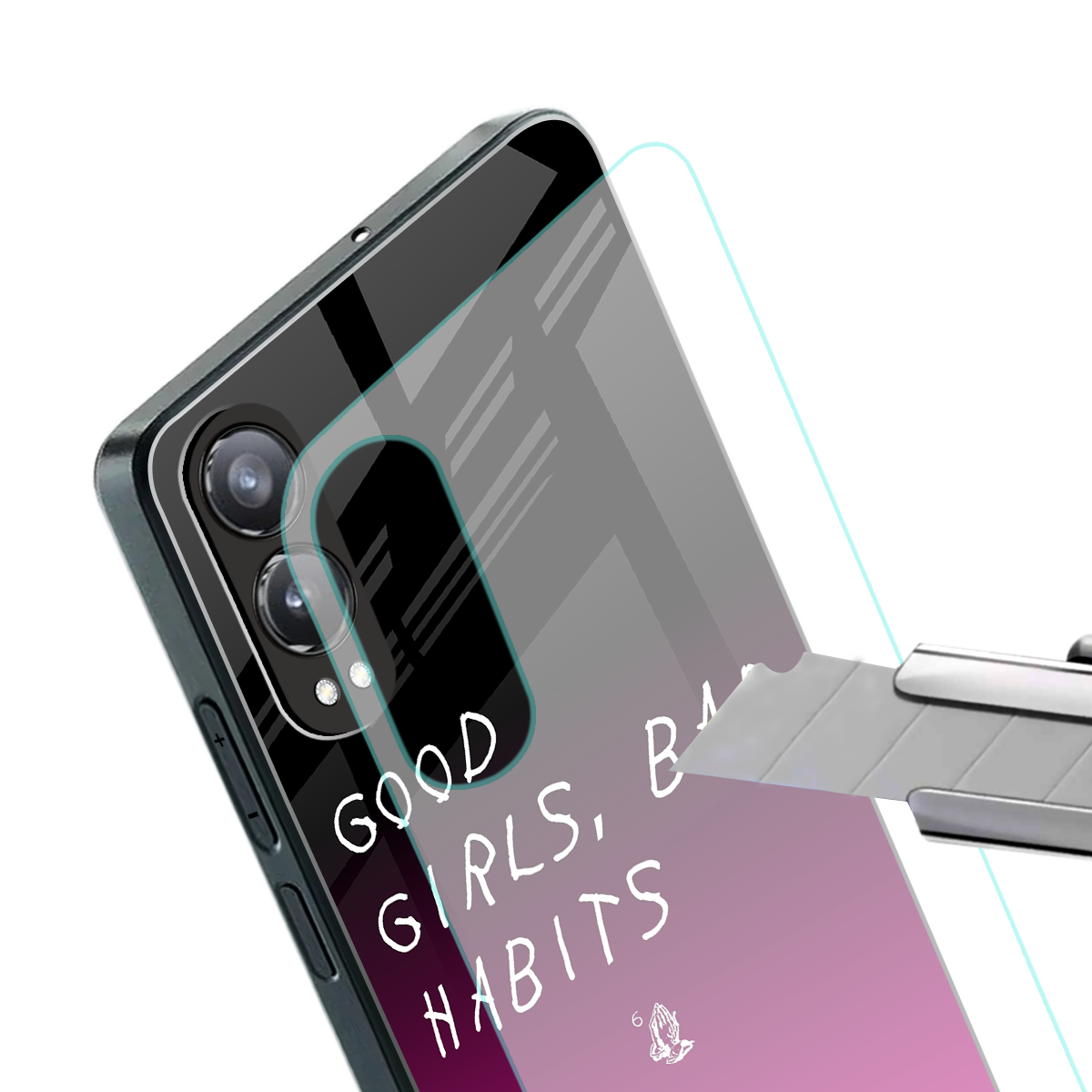 good girls bad habits back phone cover | glass case for oneplus nord ce 4 lite