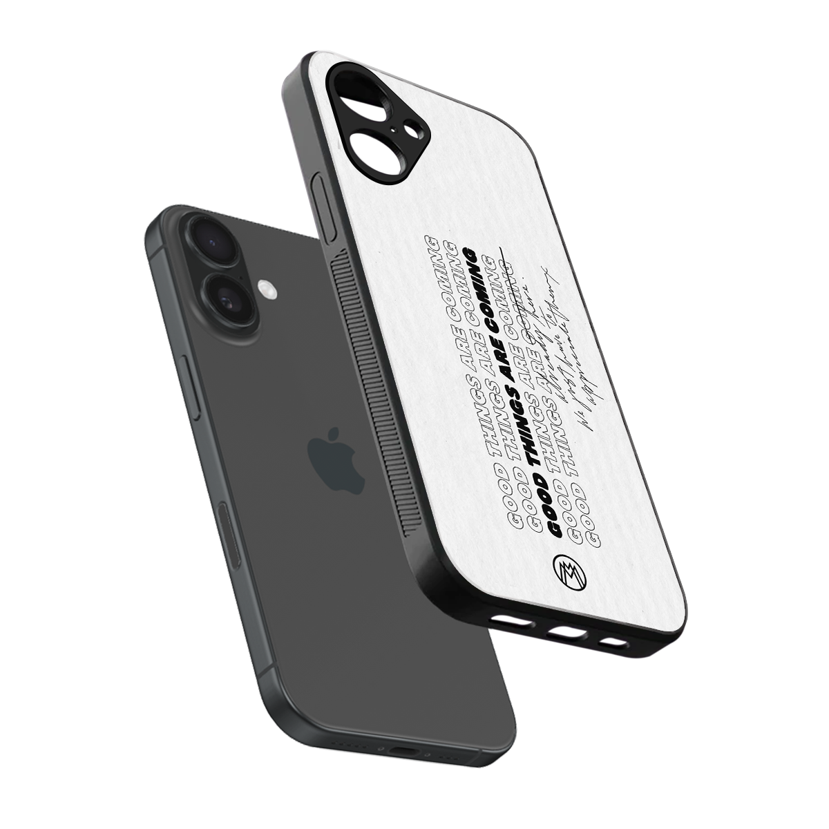 good things are here back phone cover | glass case for iphone 16