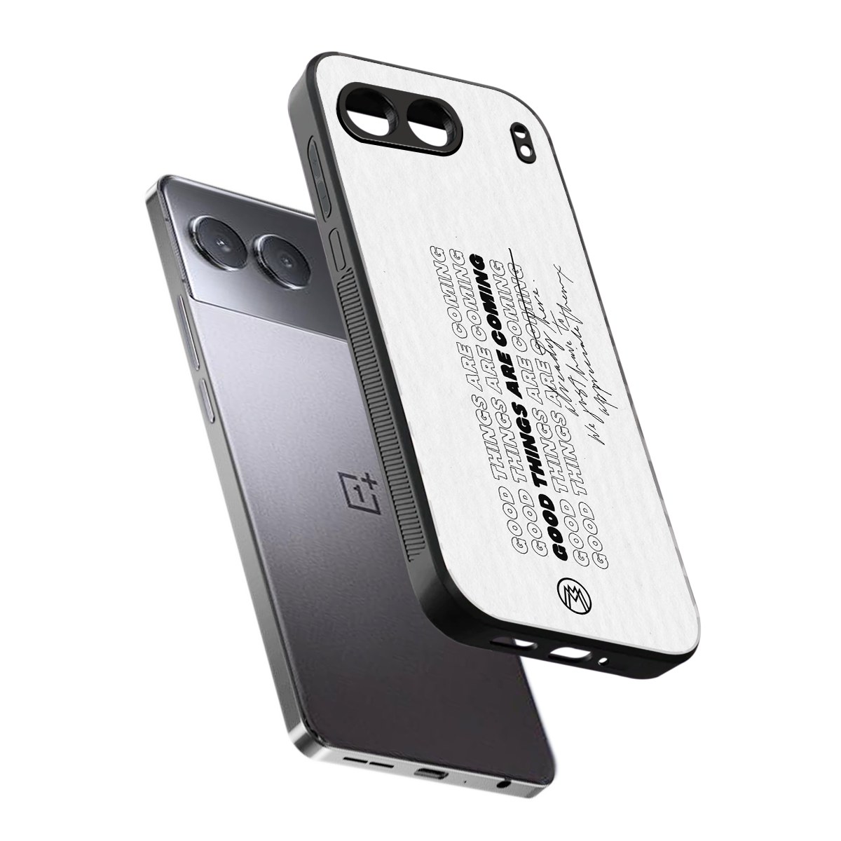 good things are here back phone cover | glass case for oneplus nord 4