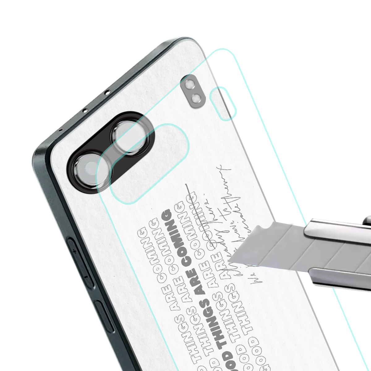 good things are here back phone cover | glass case for oneplus nord 4