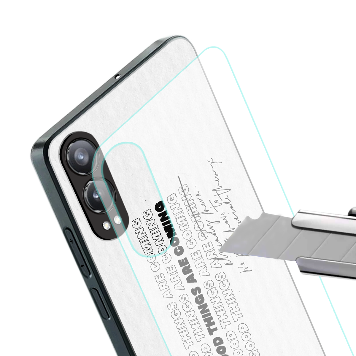 good things are here back phone cover | glass case for oneplus nord ce 4 lite