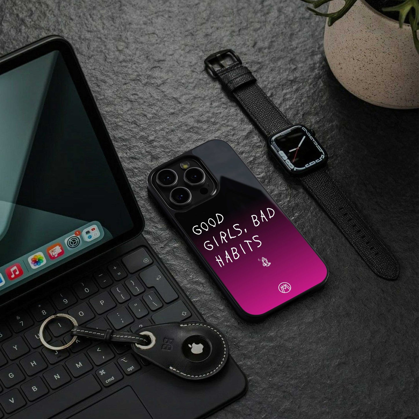 good girls bad habits back phone cover | glass case for iphone 14 pro max