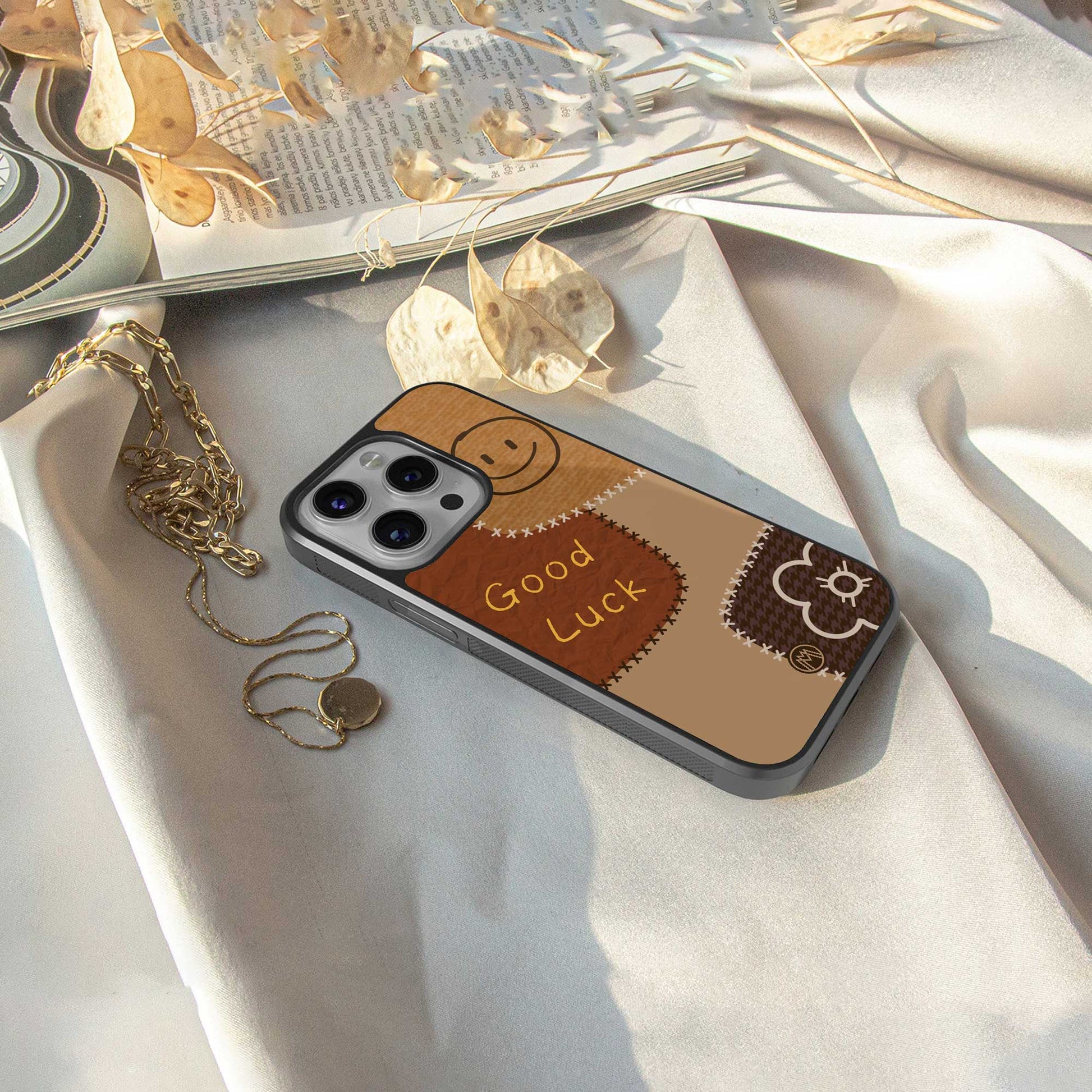 good luck back phone cover | glass case for iphone 14 pro max